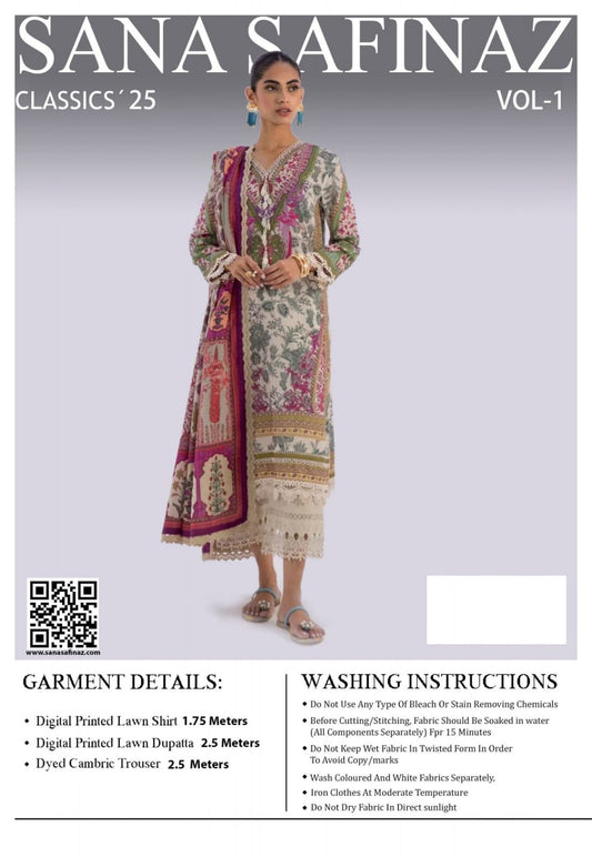Sana Safinaz - Digital printed shirt and dupatta with cambric trouser