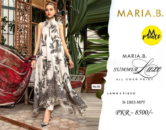 Maria B. - Shafoon dupatta 3 piece Lawn suit