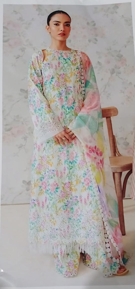 Maria B. - Shafoon dupatta 3 piece simple Lawn suit