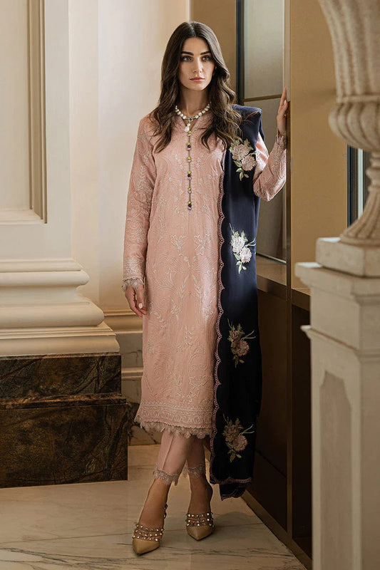 Agha Noor.                                   3-piece Dhanak Embroidered