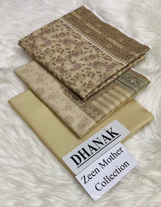 Zeen Mother collection.                3-piece Dhanak Suit