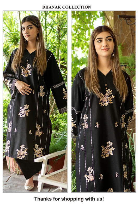 EMBROIDERED DHANAK.          2-piece Suit