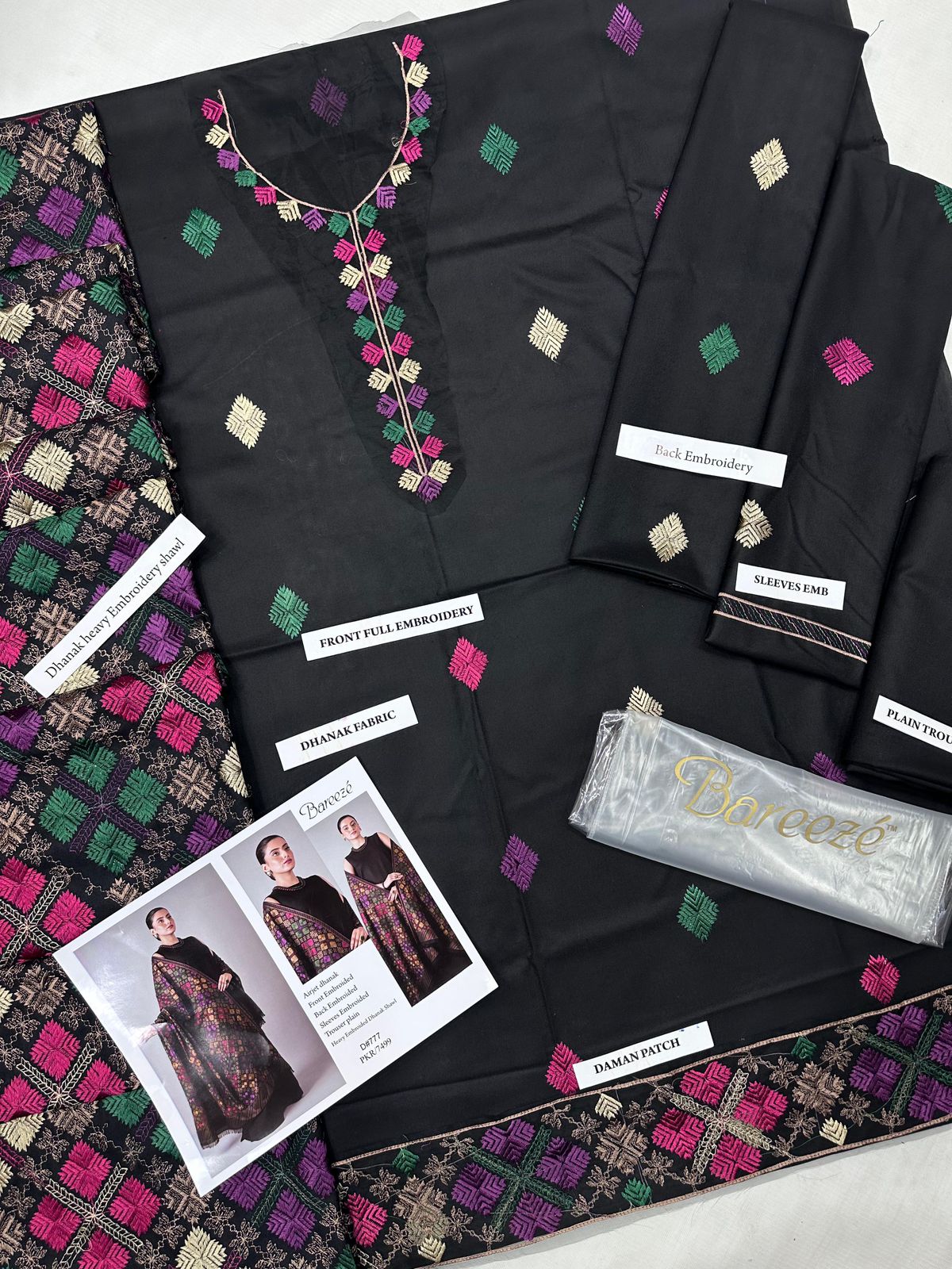 BAREEZE 2-piece Dhanak Heavily Embroidered